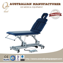 Good Quality CE Approved Australian Manufacturer Medical Grade Electric Clinic 2 Section Physiotherapy Treatment Couch Wholesale